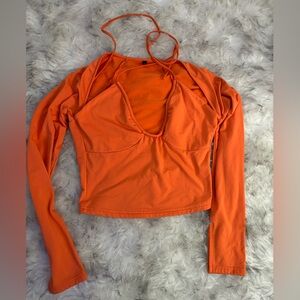 Orange Long Sleeve Top